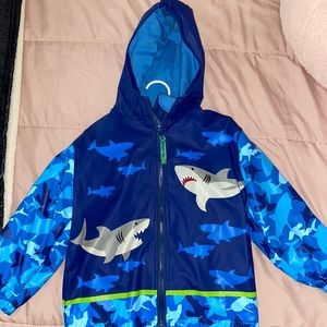 Kids shark rain coat